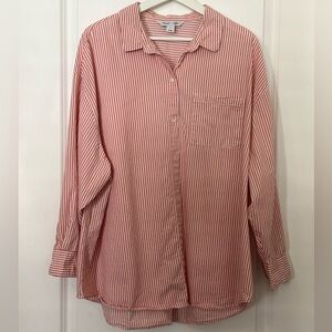 Old Navy Oversized Striped Boyfriend Shirt